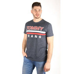 Tommy Hilfiger pánské modré tričko Stripe - XL (002)